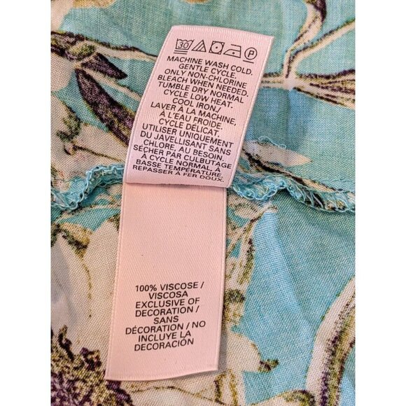 Victorias Secret Open Front Kimono Womens Size M L Blue Floral Boho Romantic - Picture 6 of 6